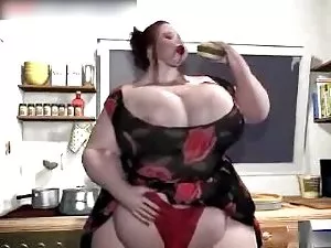 დიდი boobed შავგრემა ...